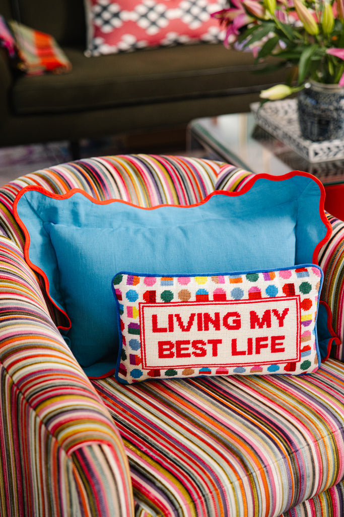 Best Life Needlepoint Pillow - Furbish Studio