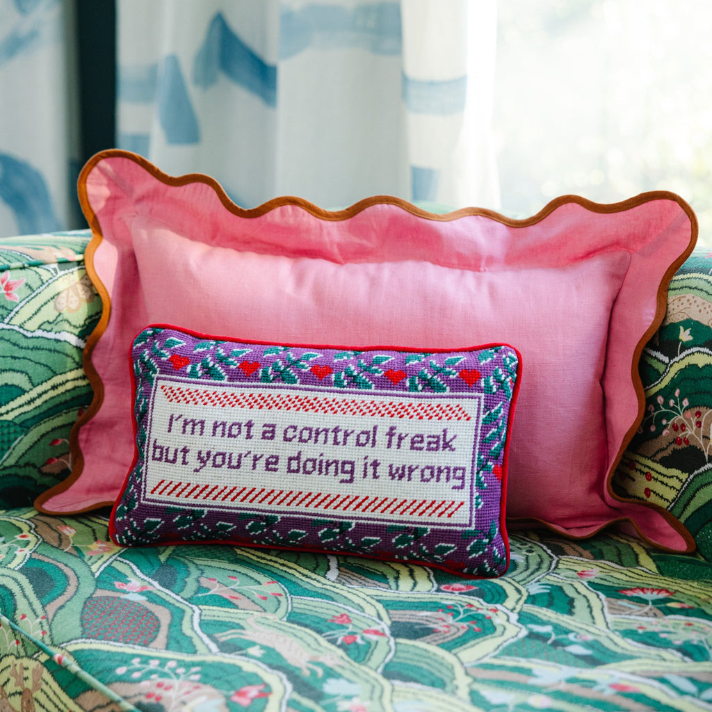 Control Freak Needlepoint Pillow - Furbish Studio