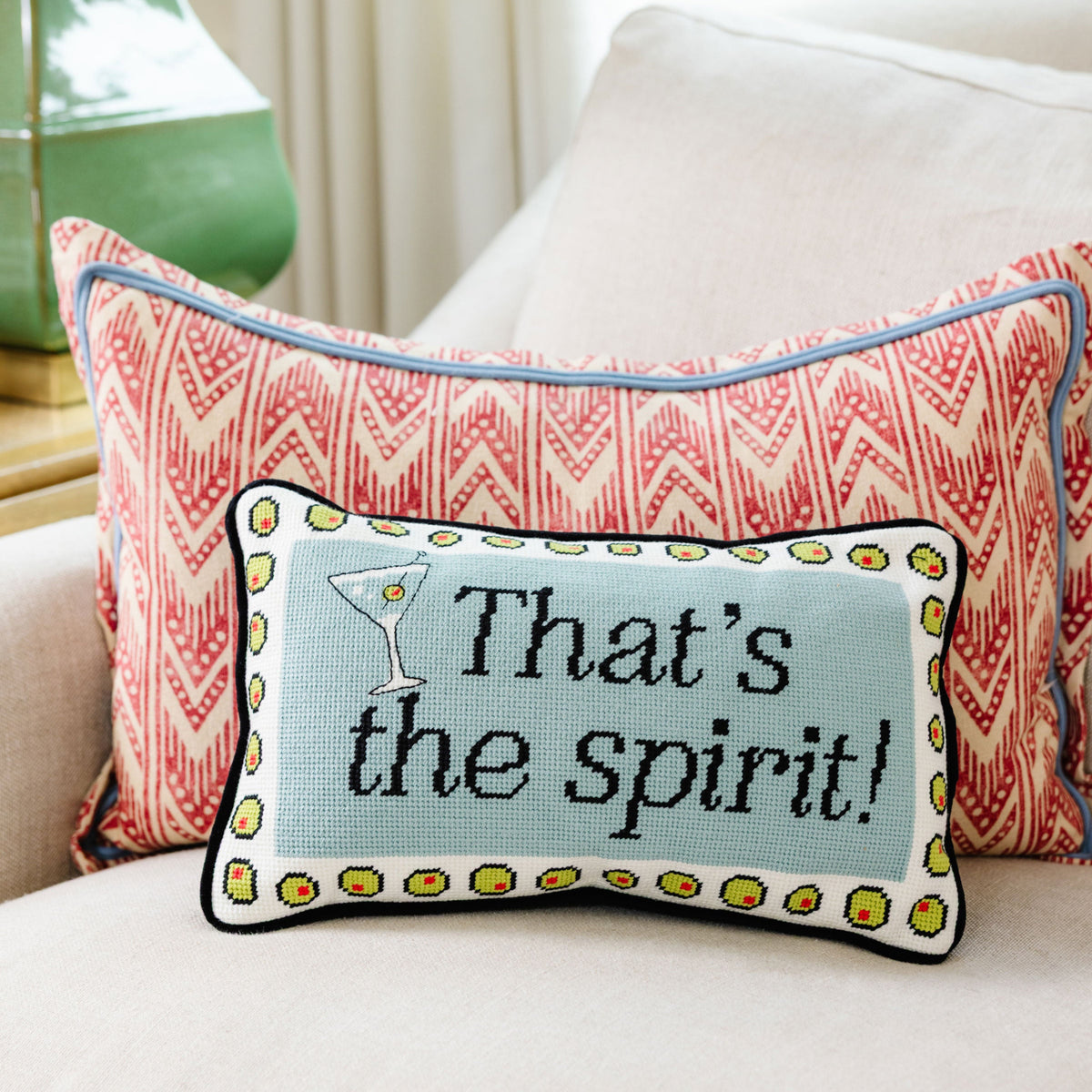 Furbish Studio - That's The Spirit Needlepoint Pillow