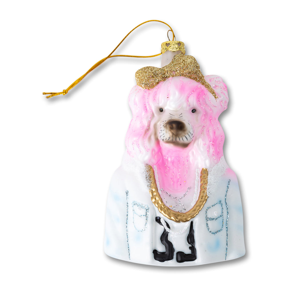 Pink Poodle Ornament - Furbish Studio