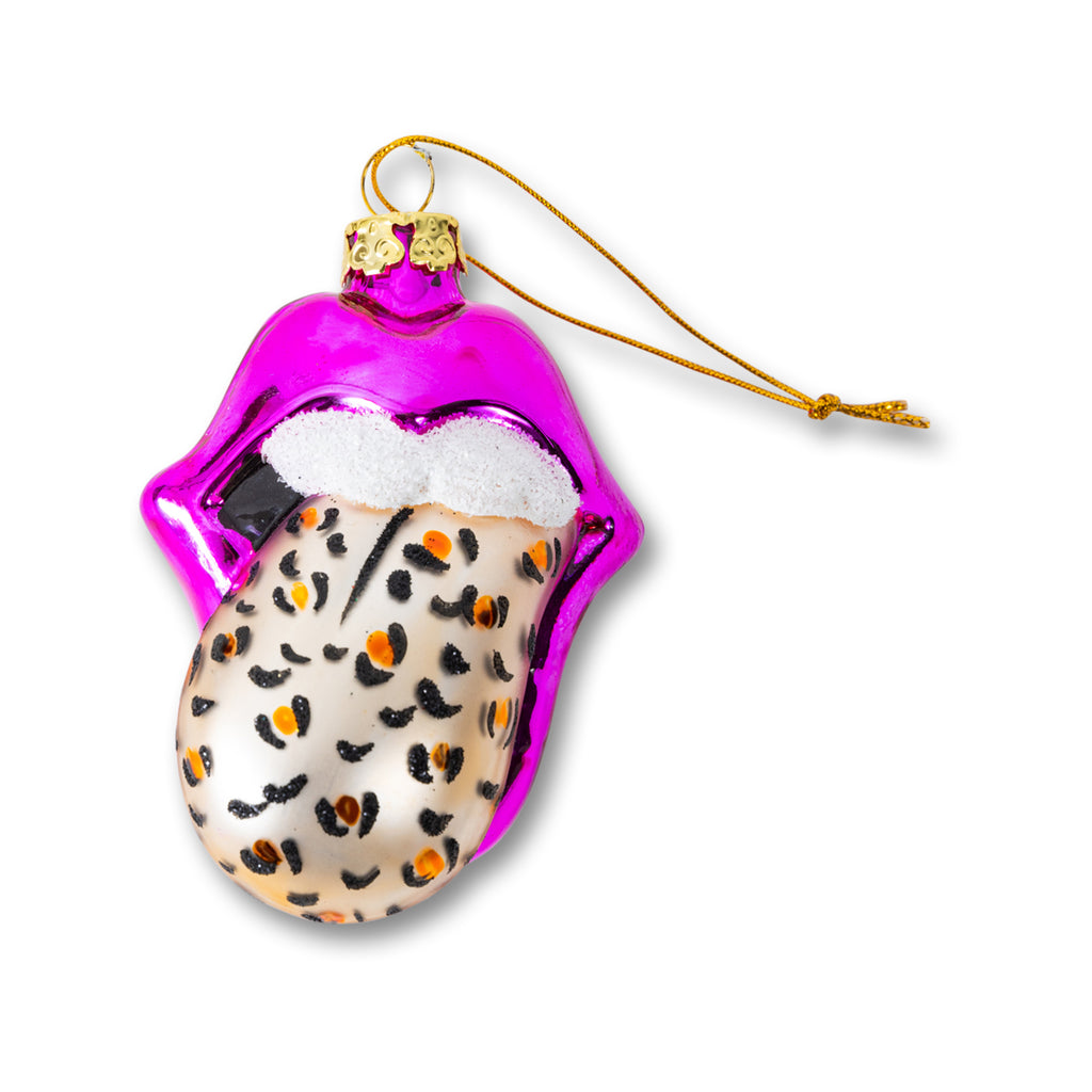 Leopard Lips Ornament - Pink - Furbish Studio