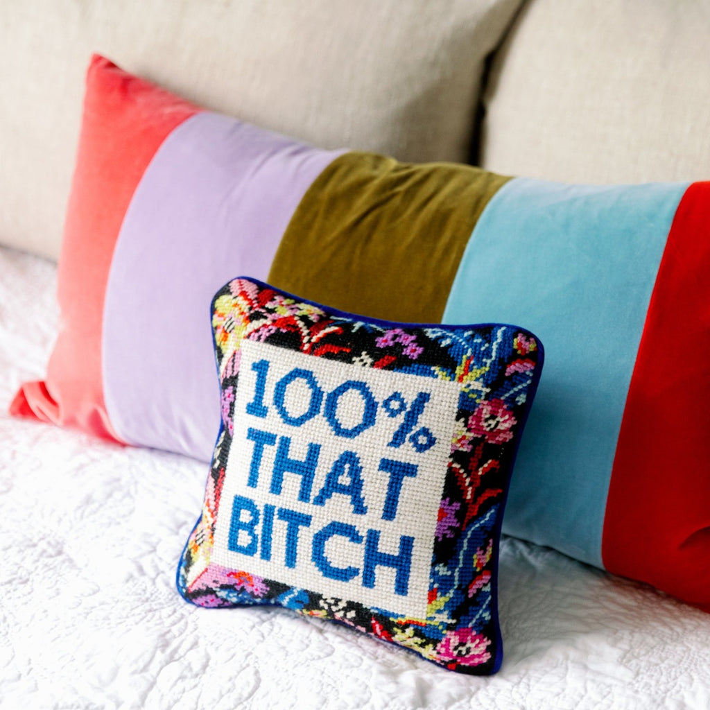 That Bitch Needlepoint Pillow - Furbish Studio