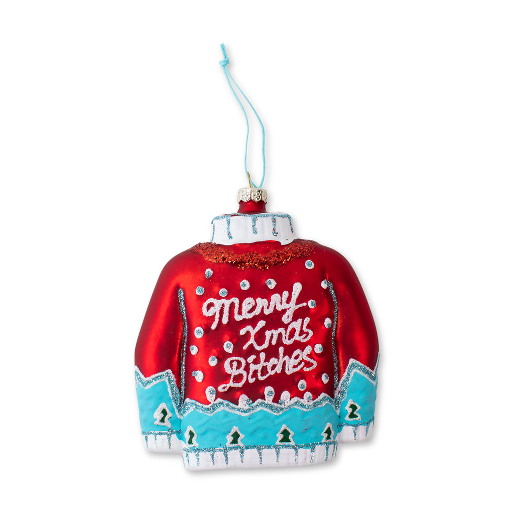 Furbish Studio - Merry Xmas Bitches Christmas Sweater Ornament