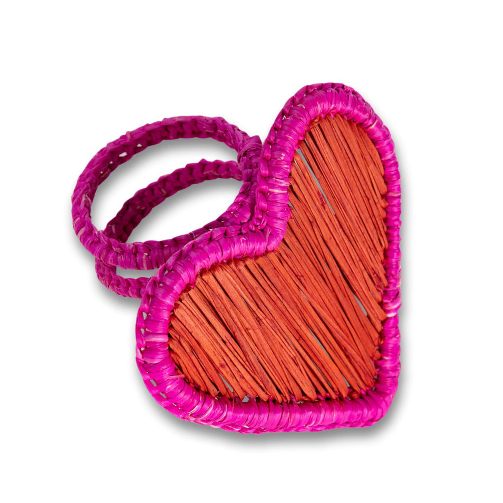 Raffia Napkin Ring - Red Heart - Furbish Studio