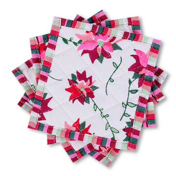 Poinsettia Coasters S/4 - Furbish Studio