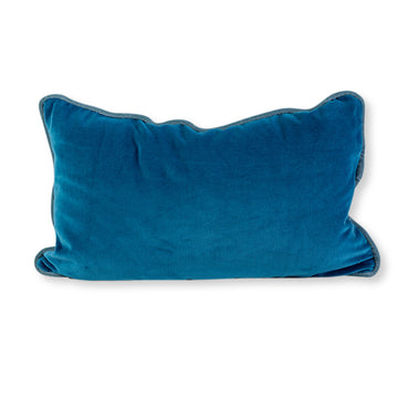 Charliss Velvet Lumbar Pillow - Peacock + Aqua - Case Only - Furbish Studio