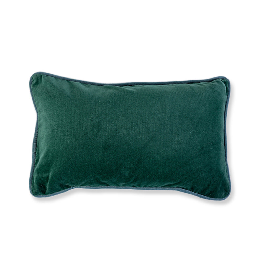 Charliss Velvet Lumbar Pillow - Green + Aqua - Furbish Studio