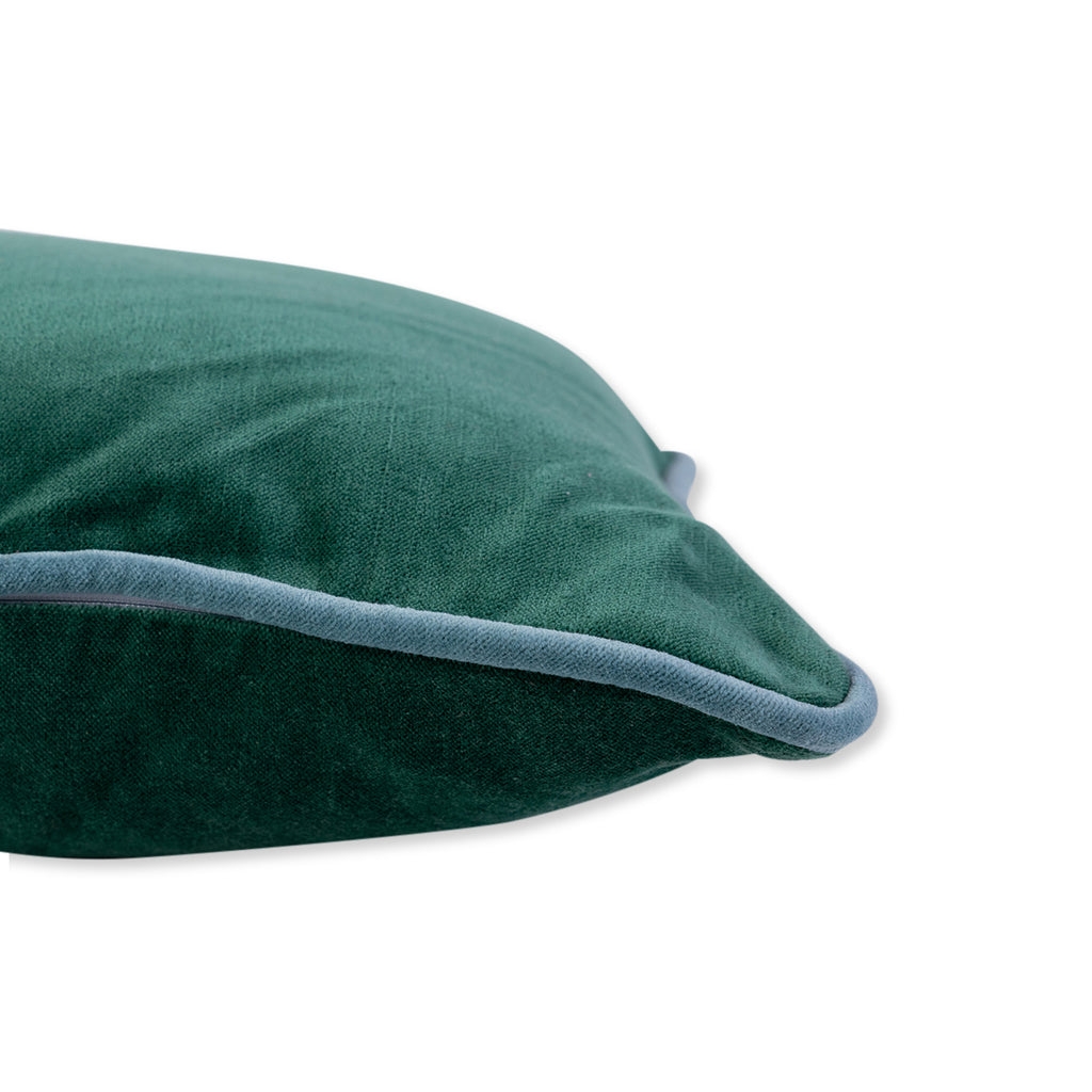 Charliss Velvet Lumbar Pillow - Green + Aqua - Case Only - Furbish Studio