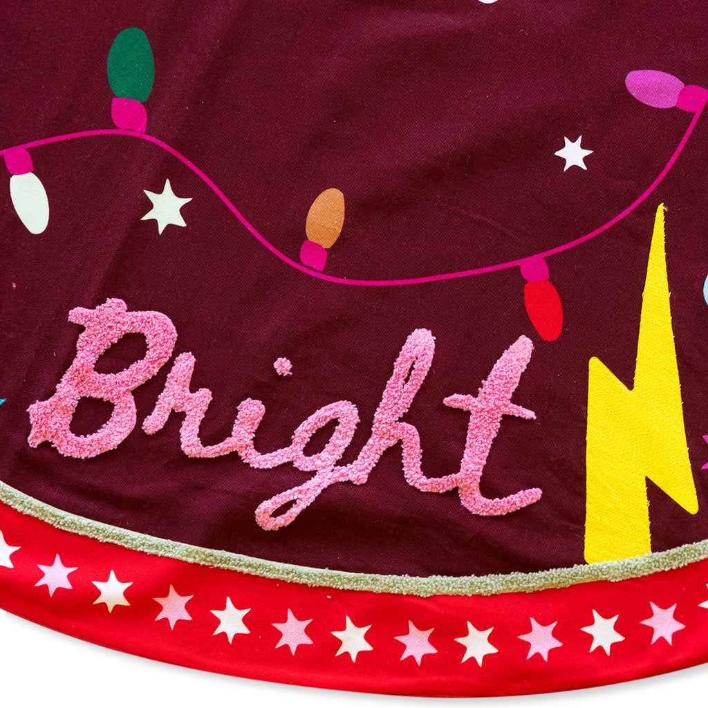 Embroidered Tree Skirt - Bright - Furbish Studio