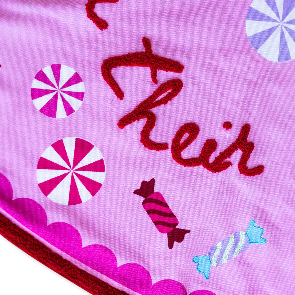 Embroidered Tree Skirt - Sugar Plums - Furbish Studio