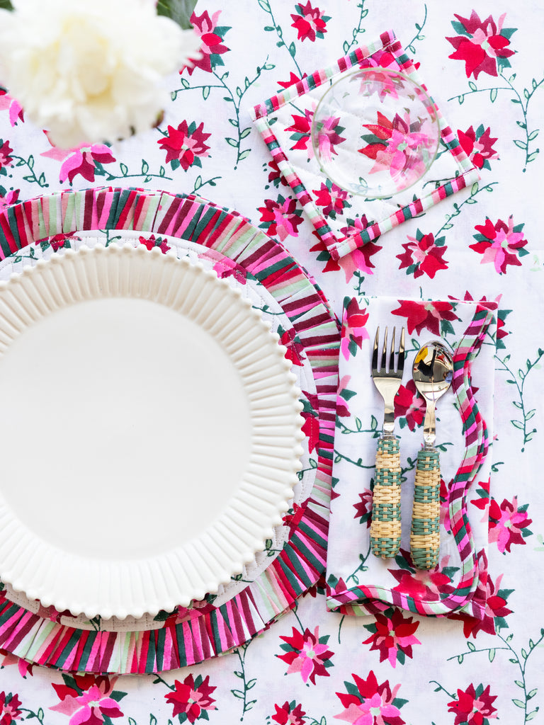 Poinsettia Round Tablecloth - Furbish Studio