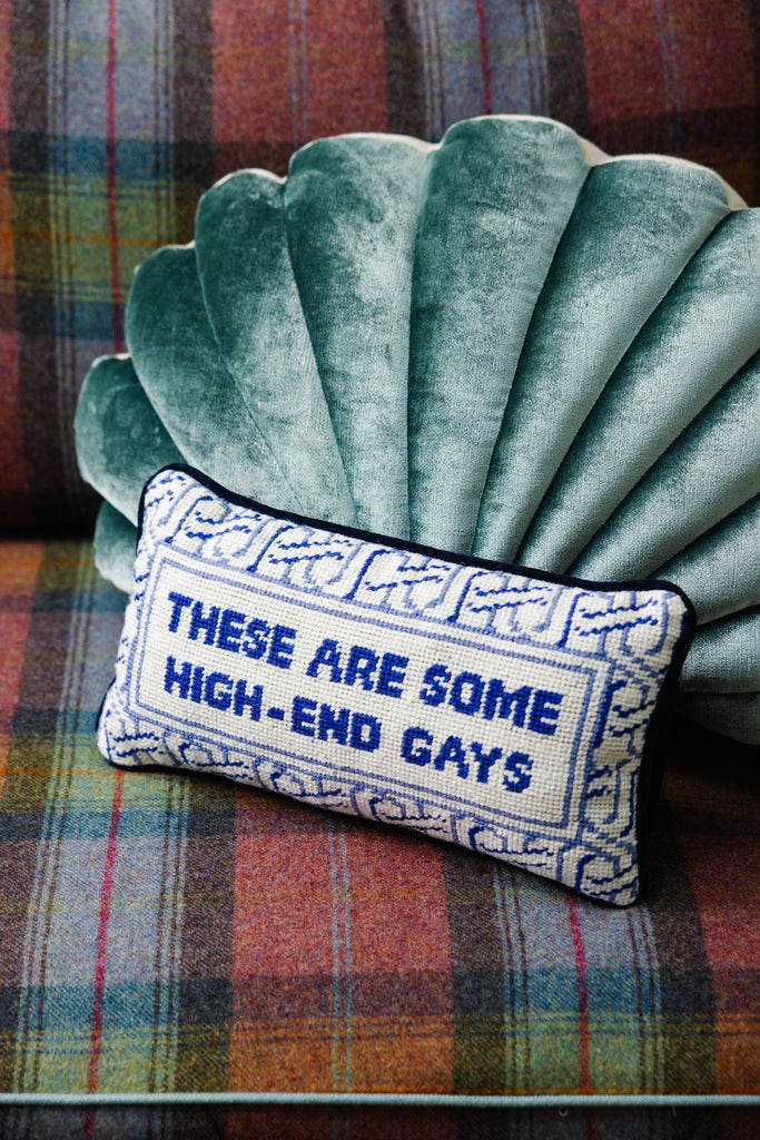 High-End Gays Needlepoint Pillow - Furbish Studio