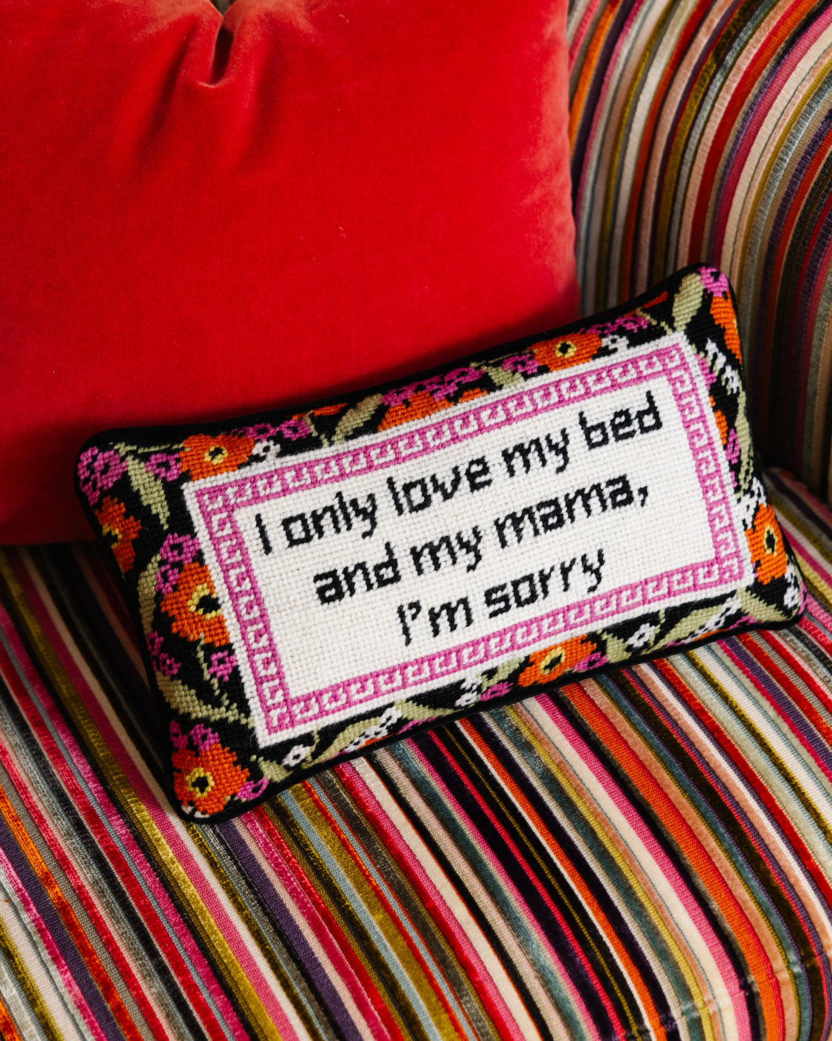 Drake Needlepoint Pillow - Furbish Studio