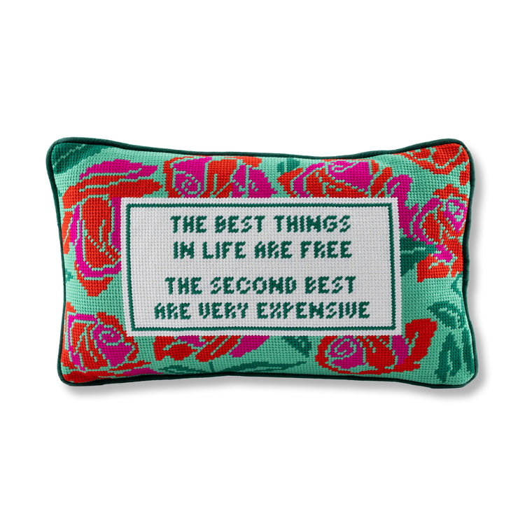 Expensive Needlepoint Pillow - Furbish Studio