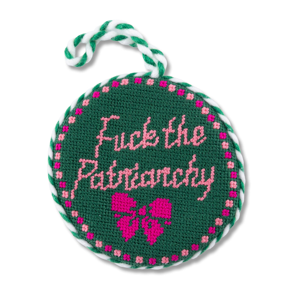 Needlepoint Ornament - Patriarchy - Furbish Studio