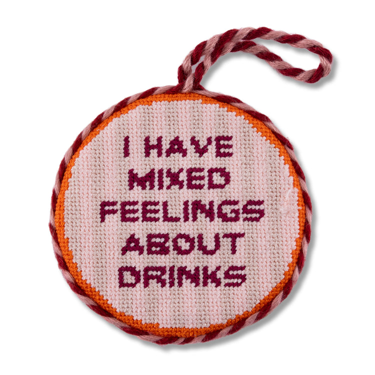Needlepoint Ornament - Mixed Drinks - Furbish Studio
