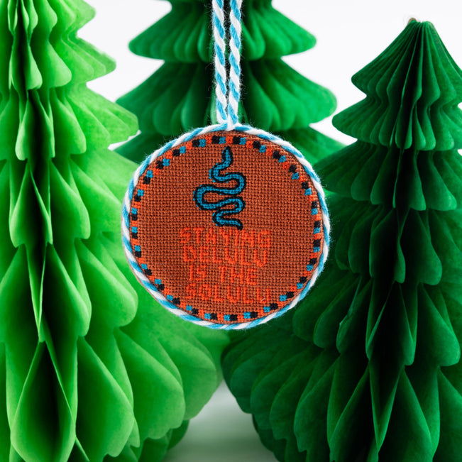 Needlepoint Ornament - Delulu - Furbish Studio