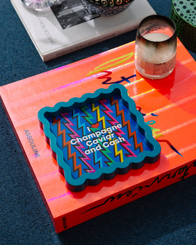 Champagne Caviar Lacquer Tray - Furbish Studio