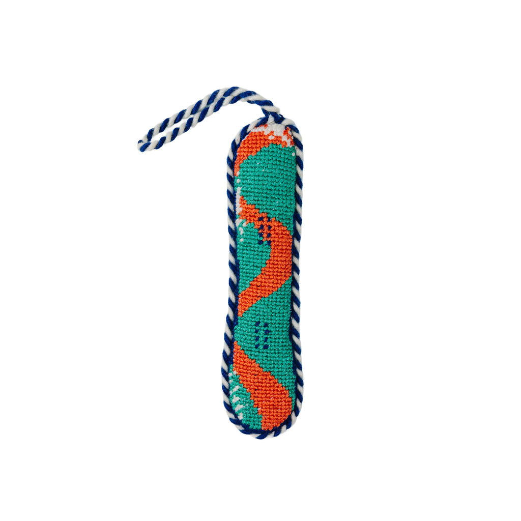 Needlepoint Icon Ornament - Snowboard - Furbish Studio