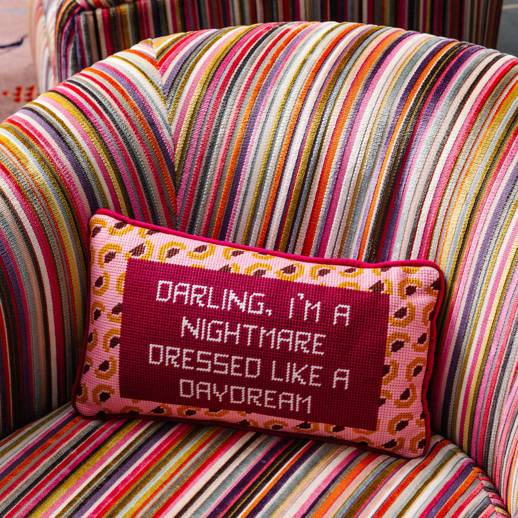 Dressed Like A Daydream Needlepoint Pillow - Furbish Studio