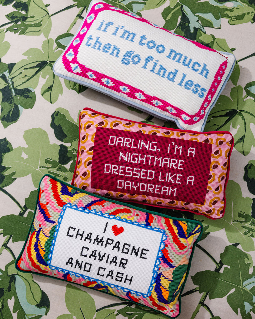 Dressed Like A Daydream Needlepoint Pillow - Furbish Studio
