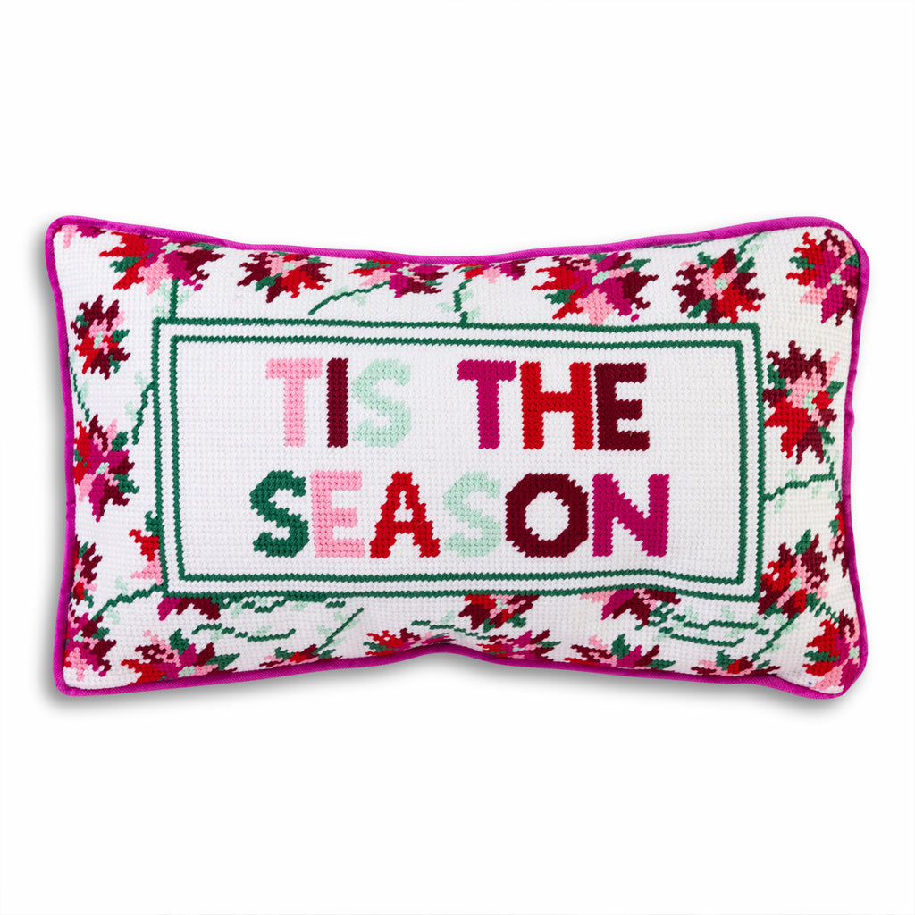 Tis The Season Needlepoint Pillow - Furbish Studio