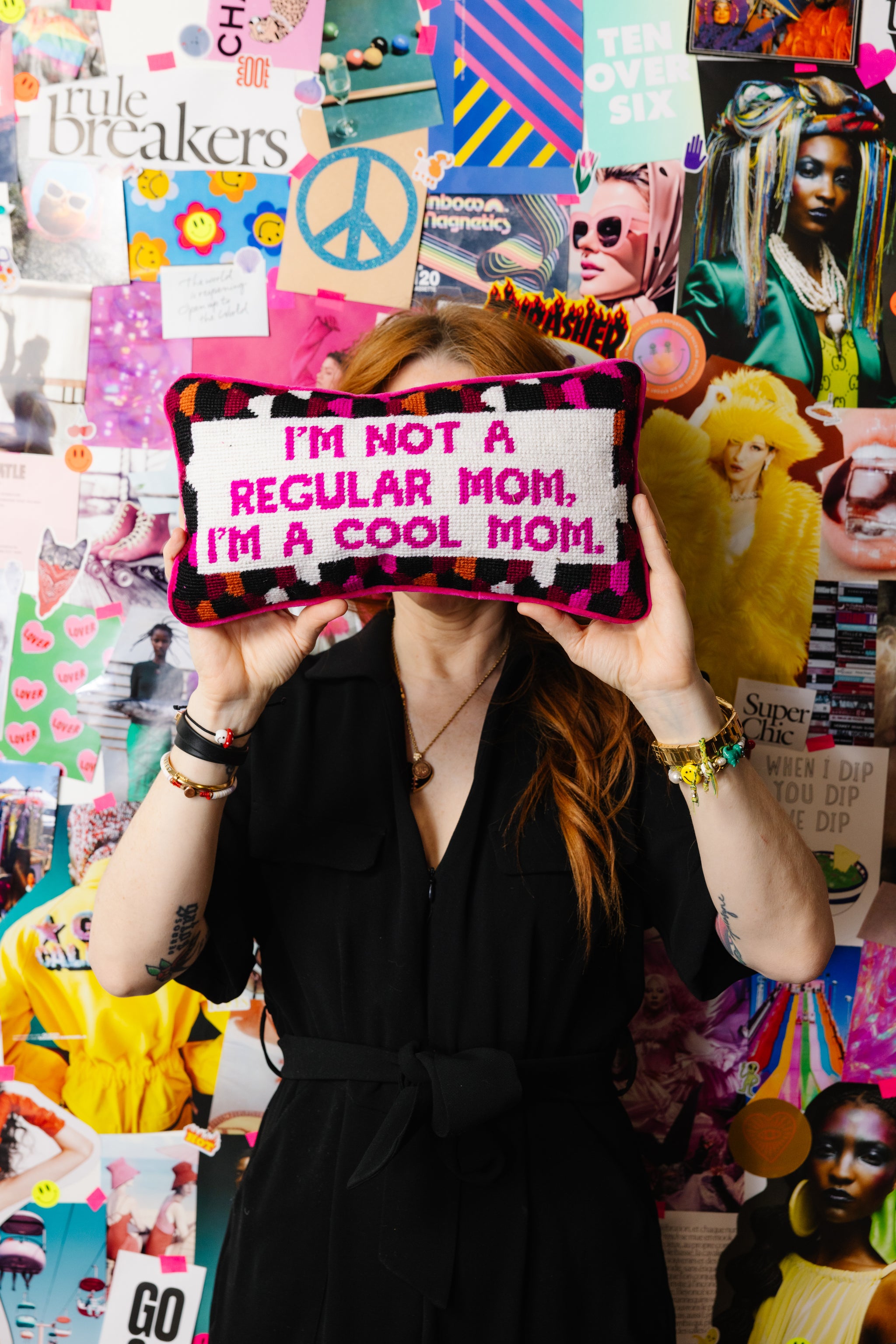 Cool Mom Needlepoint Pillow - Furbish Studio