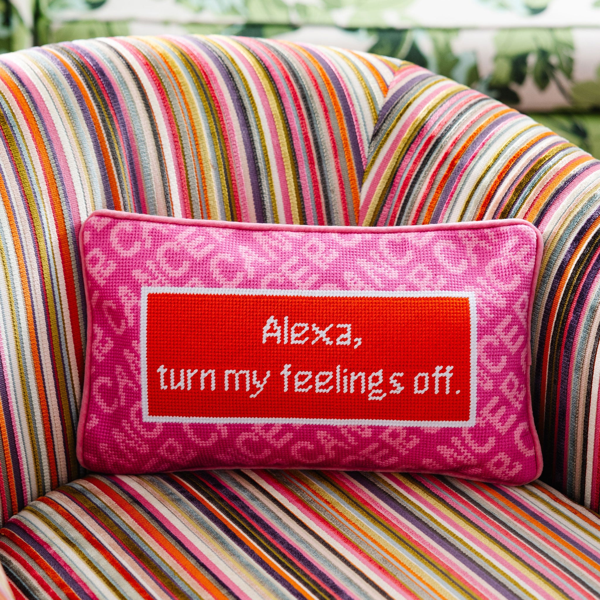 Furbish Studio - Cancer Needlepoint Pillow