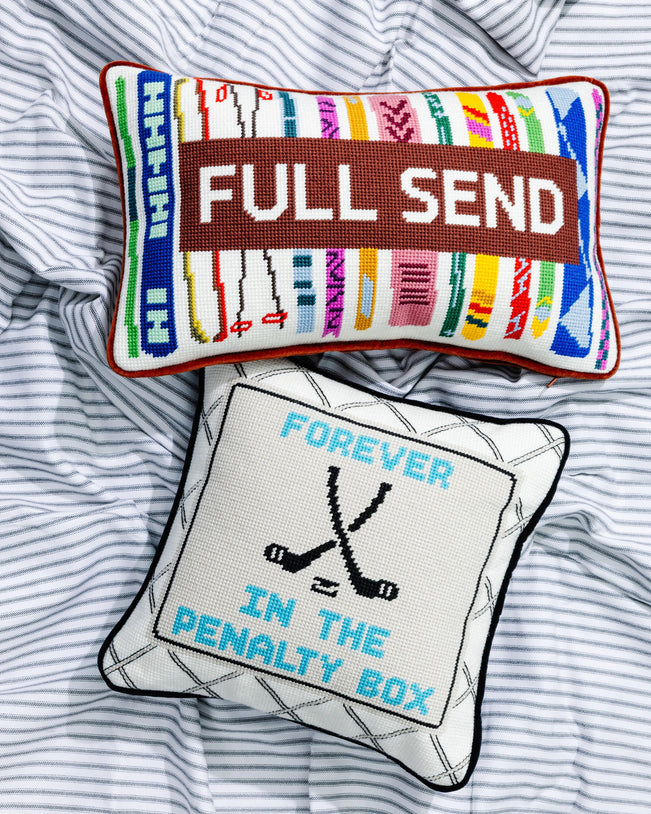 Penalty Box Needlepoint Pillow - Furbish Studio