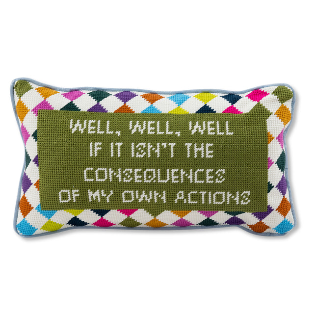 Well Well Well Needlepoint Pillow - Furbish Studio