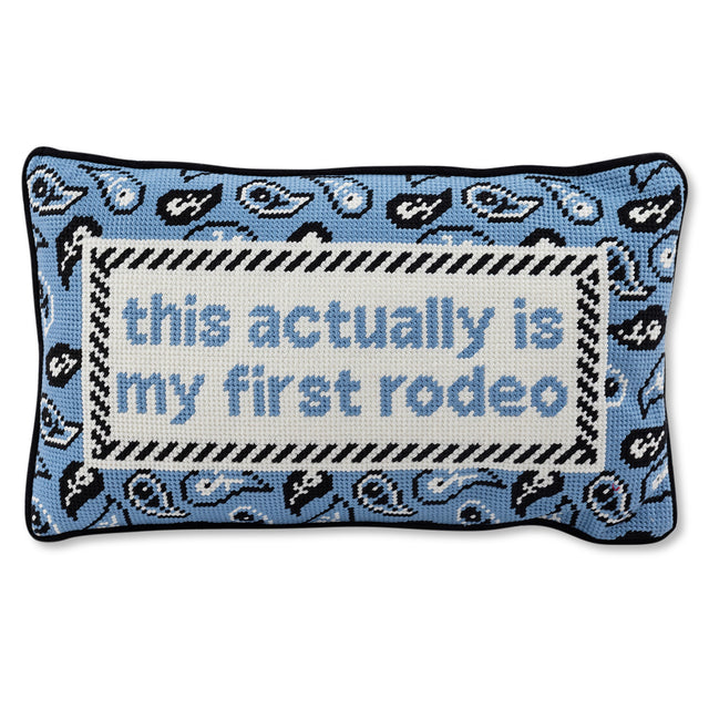 First Rodeo Needlepoint Pillow - Furbish Studio