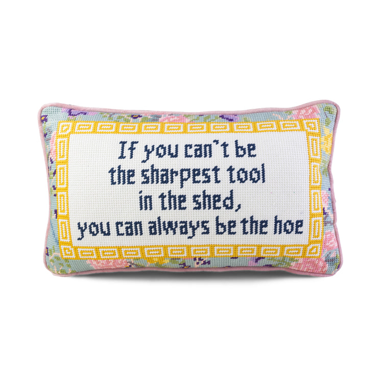 Sharpest Tool Needlepoint Pillow - Furbish Studio