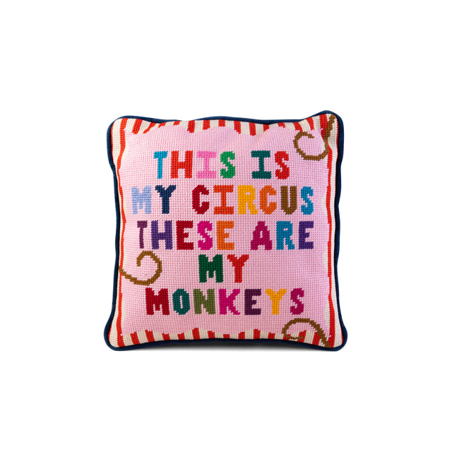 My Circus Needlepoint Pillow - Furbish Studio