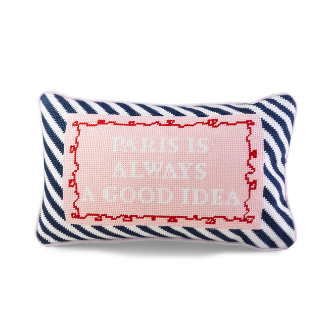 Paris Needlepoint Pillow - Furbish Studio