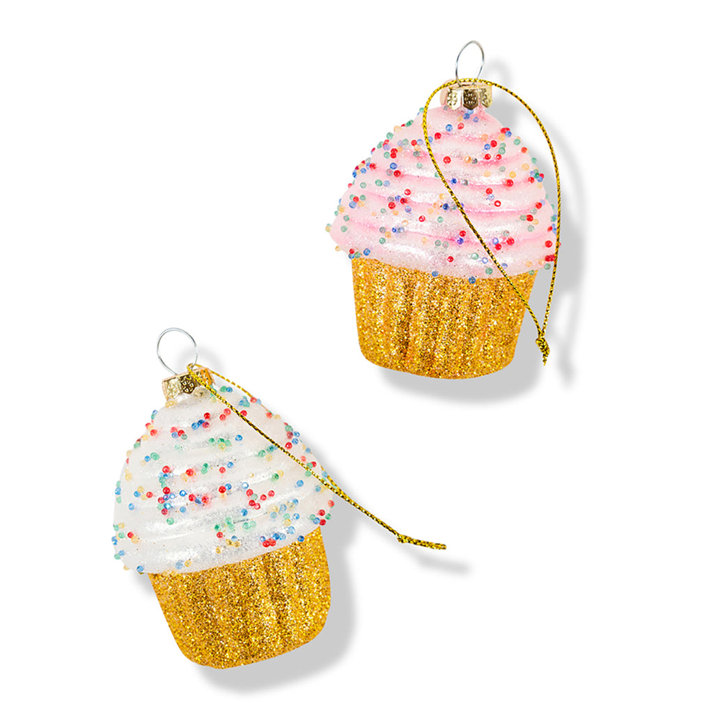 Sprinkle Cupcakes Ornaments S/2 - Furbish Studio