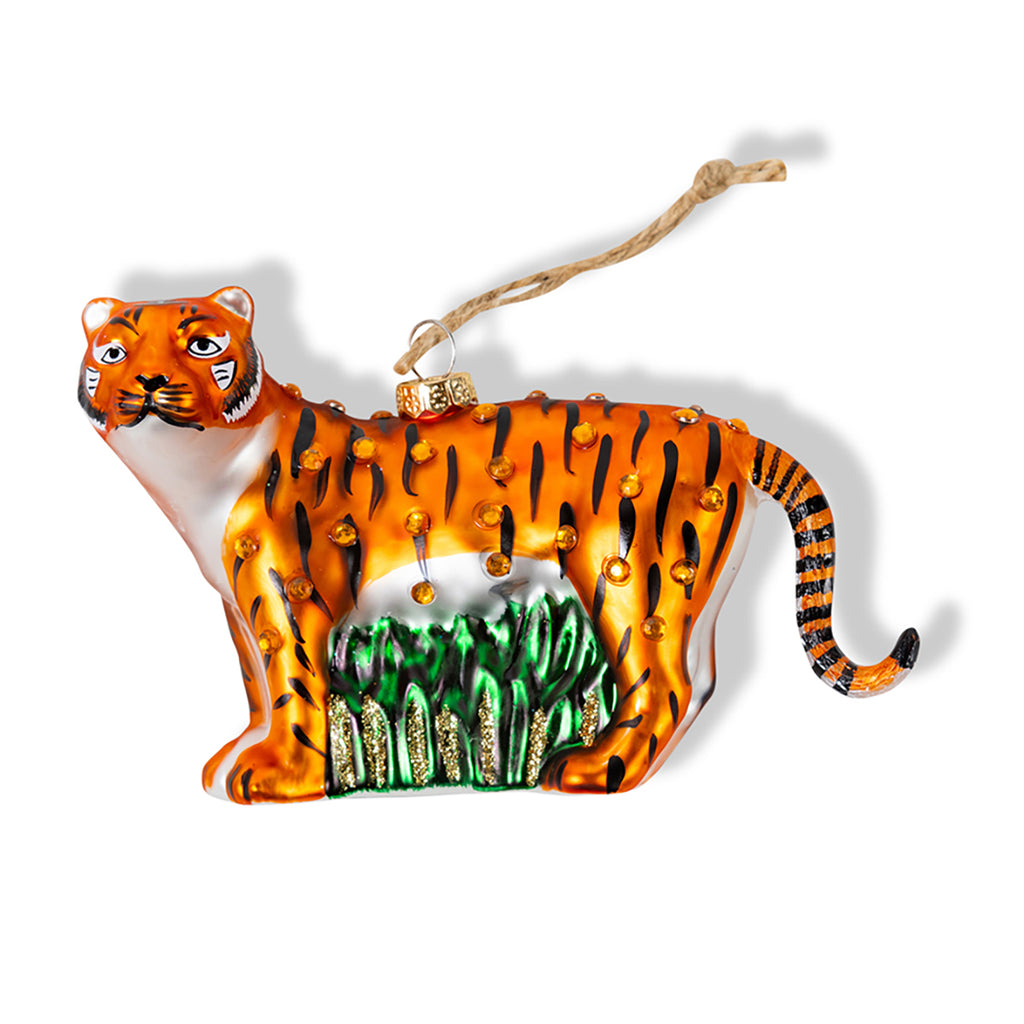 Jeweled Tiger Ornament - Furbish Studio