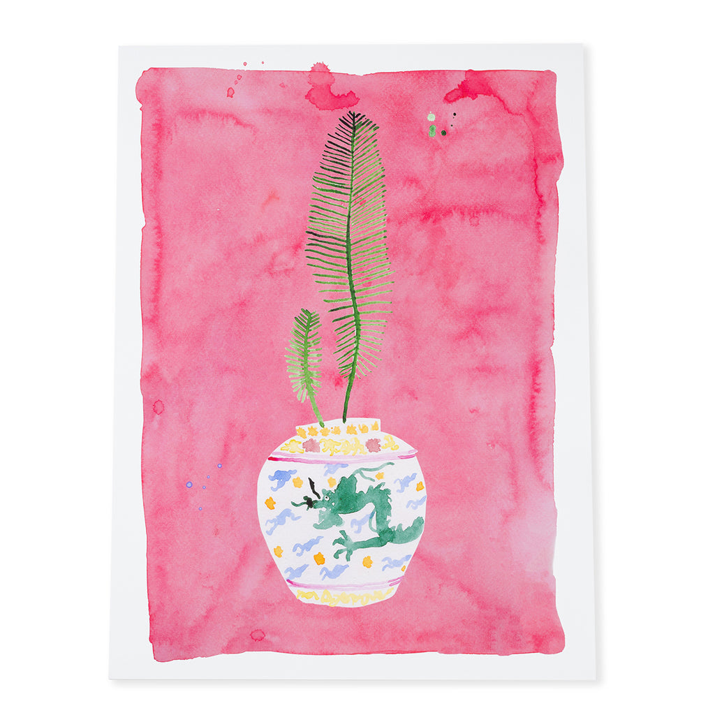 Ginger Jar Art Print - Pink - Furbish Studio