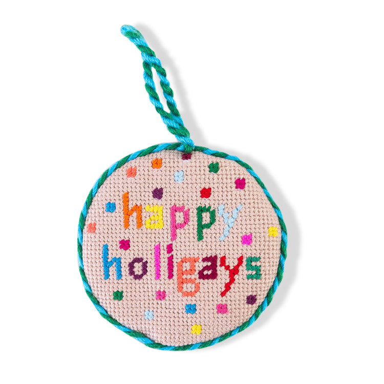Needlepoint Ornament - Holigays - Furbish Studio