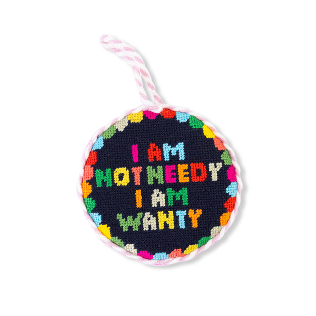 Needlepoint Ornament - Not Needy - Furbish Studio