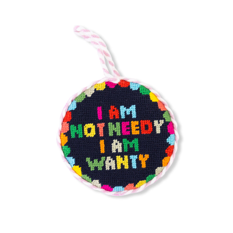 Needlepoint Ornament - Not Needy - Furbish Studio