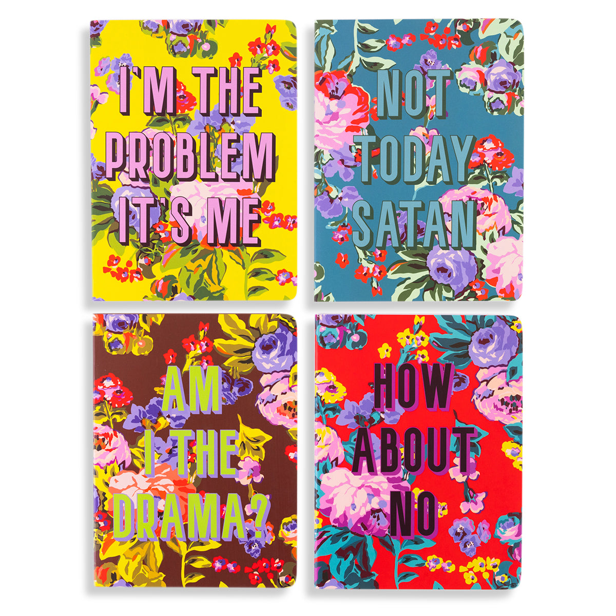 Stitched Notebook S/4 - Bold Floral - Furbish Studio