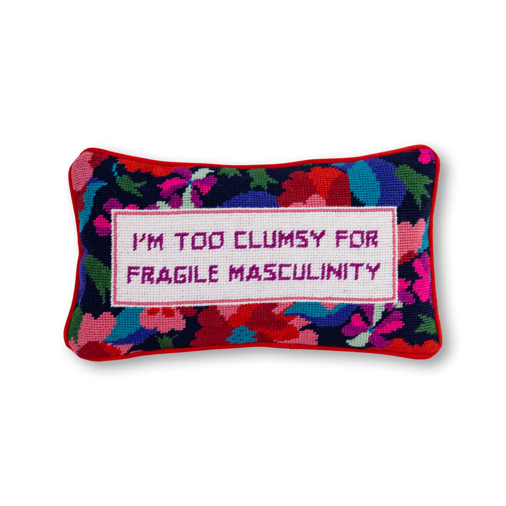 Clumsy Needlepoint Pillow - Furbish Studio