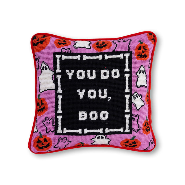 Boo Needlepoint Pillow - Furbish Studio