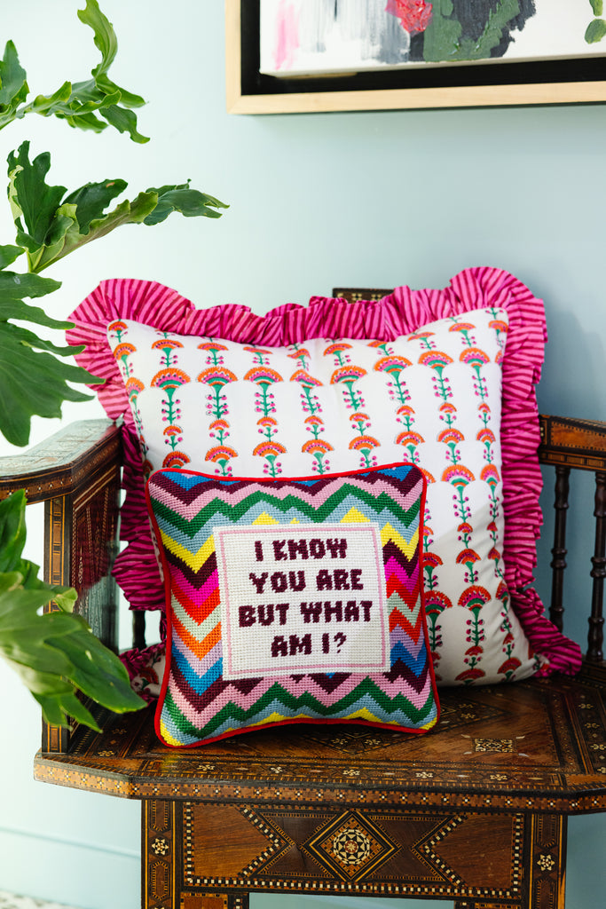 Things in Life Needlepoint Pillow - Peggy's Gifts & Accessories