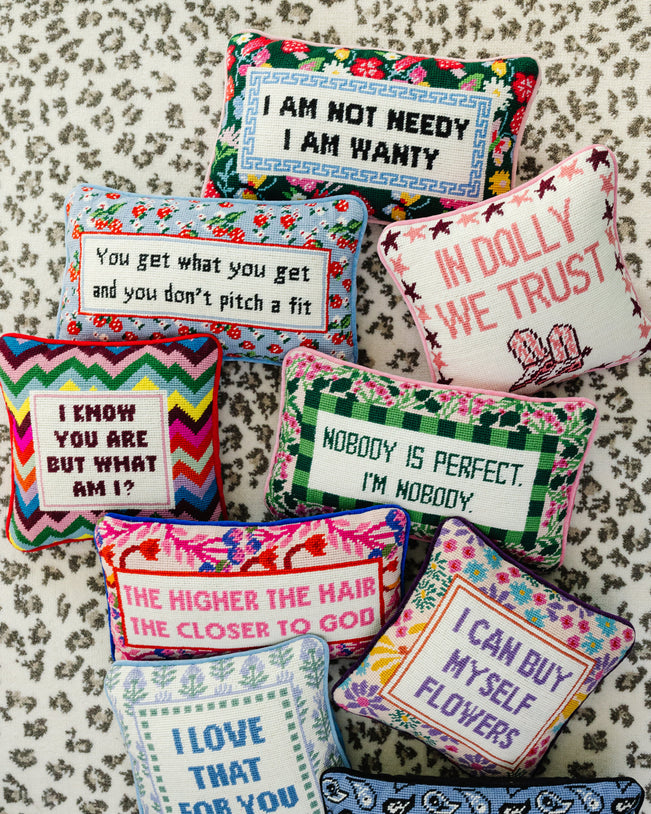 Trust Dolly Needlepoint Pillow - Furbish Studio
