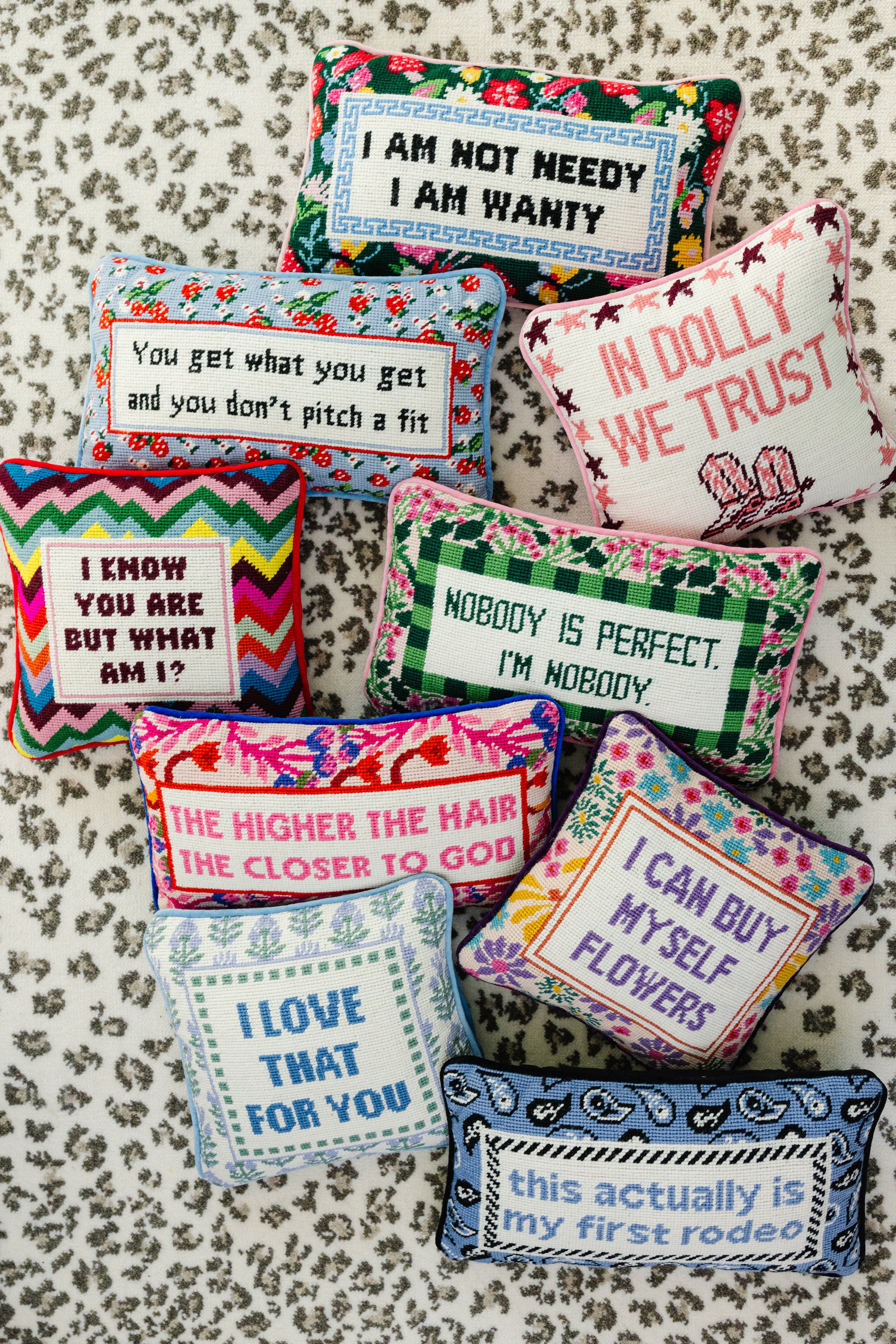 I Am Not Needy I Am Wanty Needlepoint Pillow – Furbish Studio