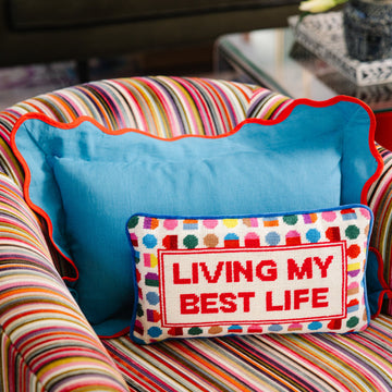 Best Life Needlepoint Pillow - Furbish Studio