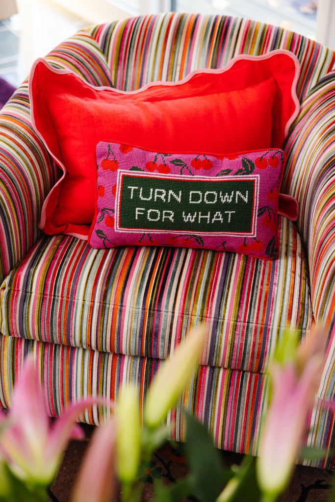 Turn Down Needlepoint Pillow - Furbish Studio