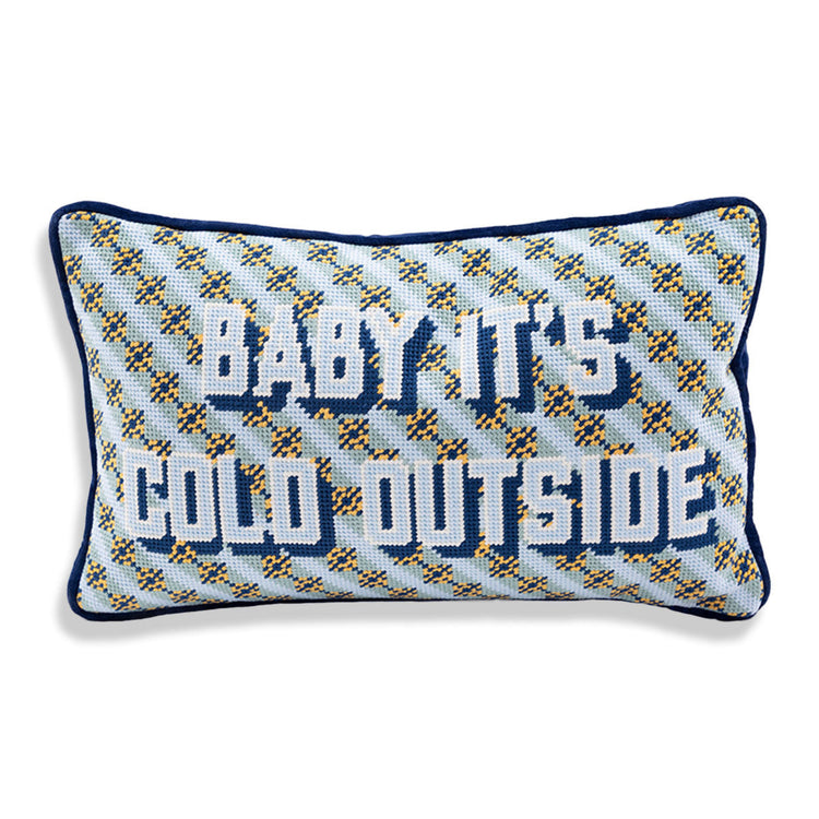 Baby It's Cold Outside Needlepoint Pillow - Furbish Studio