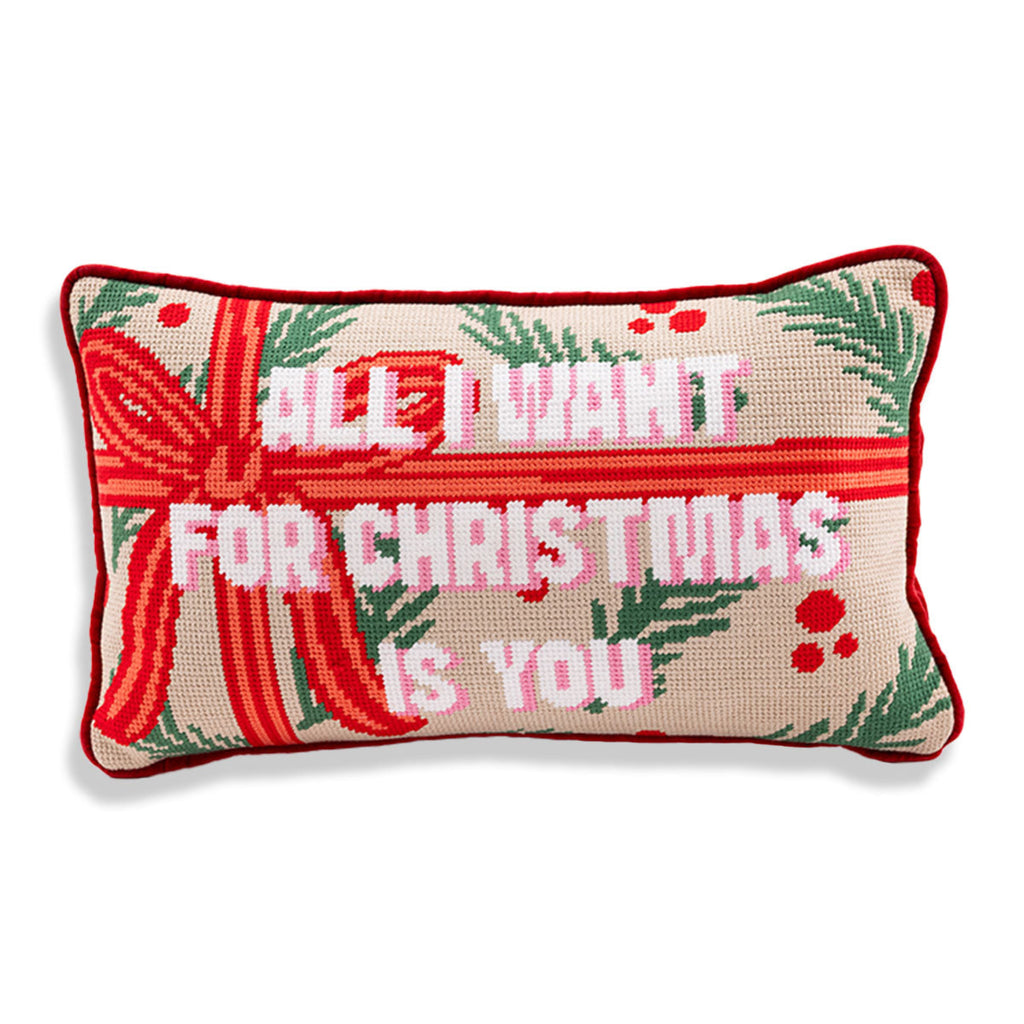 All I Want Needlepoint Pillow - Furbish Studio